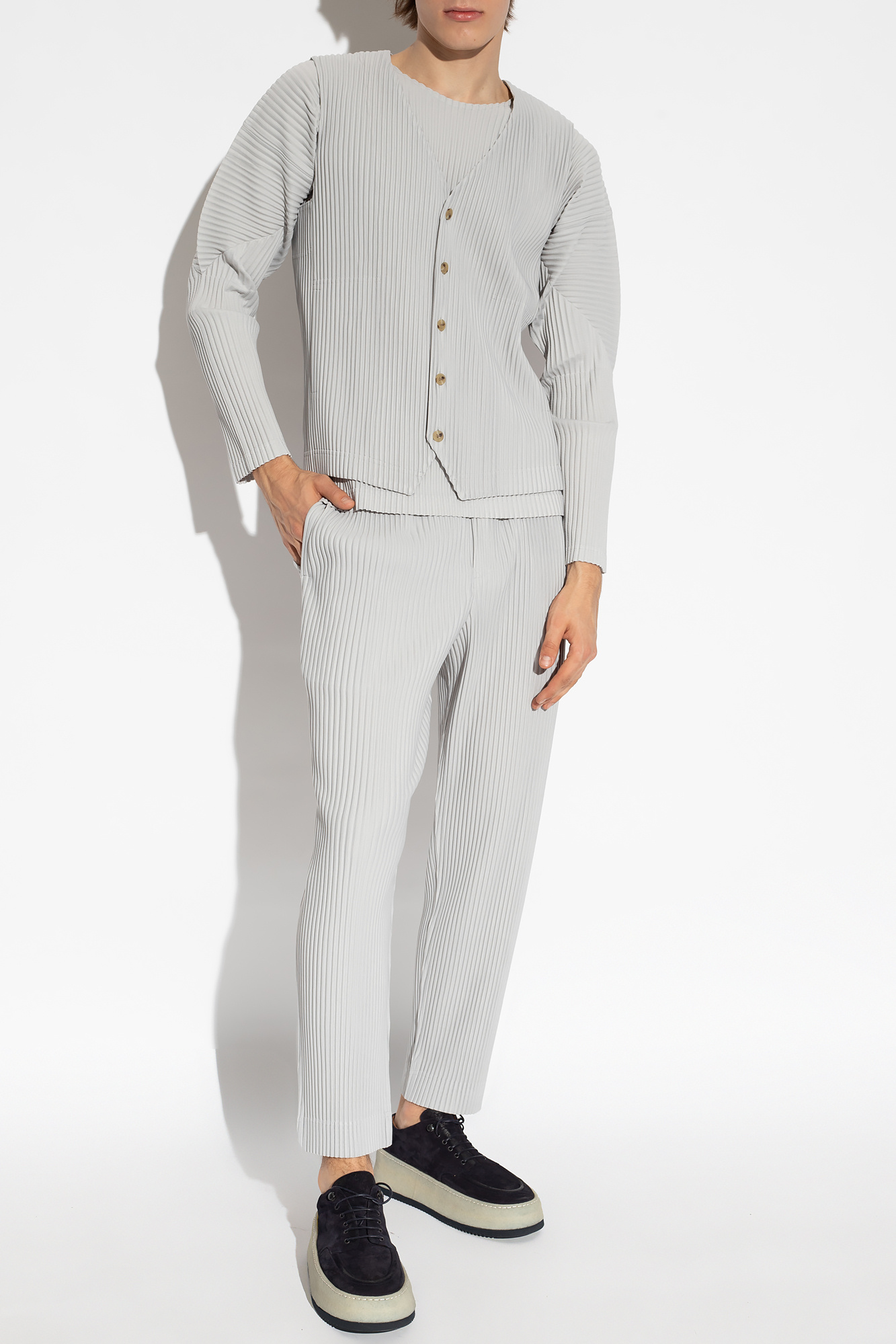 Homme Plissé Issey Miyake Pleated T-shirt with long sleeves